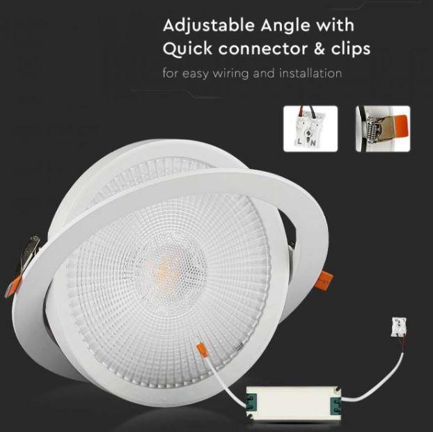 V-tac 20W 4000K weiß VT-2-20 - 21843 - 21843