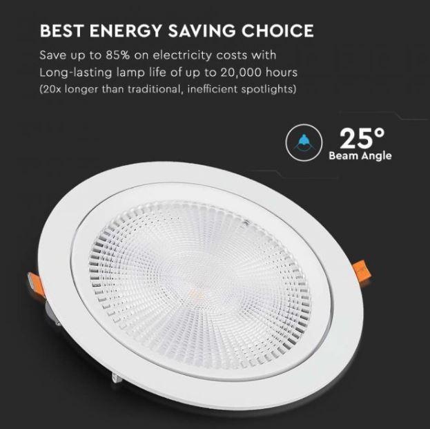 V-tac 20W 4000K weiß VT-2-20 - 21843 - 21843 V-tac 20W 4000K weiß VT-2-20 - 21843 - 21843