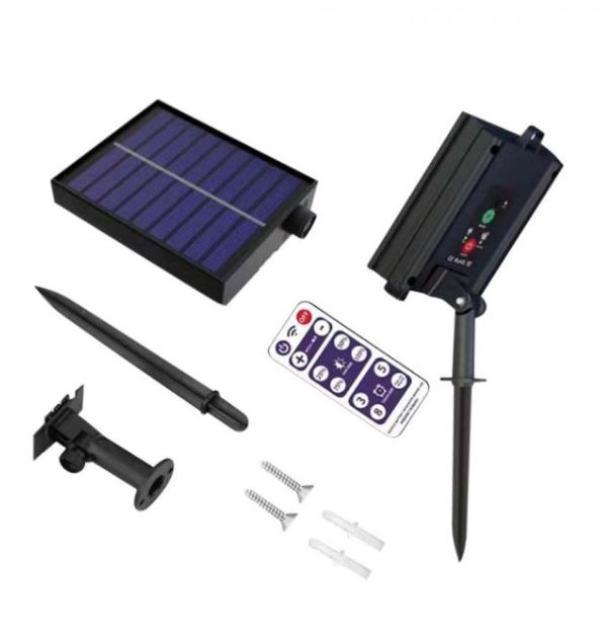 Catenaria led  con pannello solare e telecomando V-tac 3000K 12 metri con 10 lampadineVT-70512 - 7804