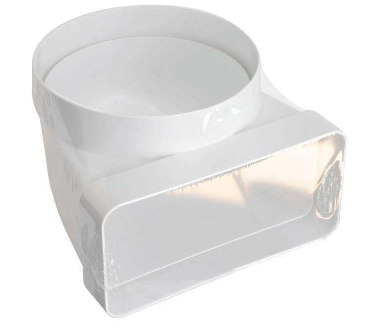 Curva verticale La Ventilazione adattatore tondo-rettangolare bianco - CGV126B 02