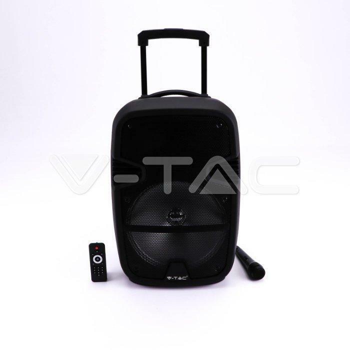 v-tac autoparlante ricaricabile 35w con luci a led rgb wireless e radio fm colore nero vt-6212 7736 - foto 2