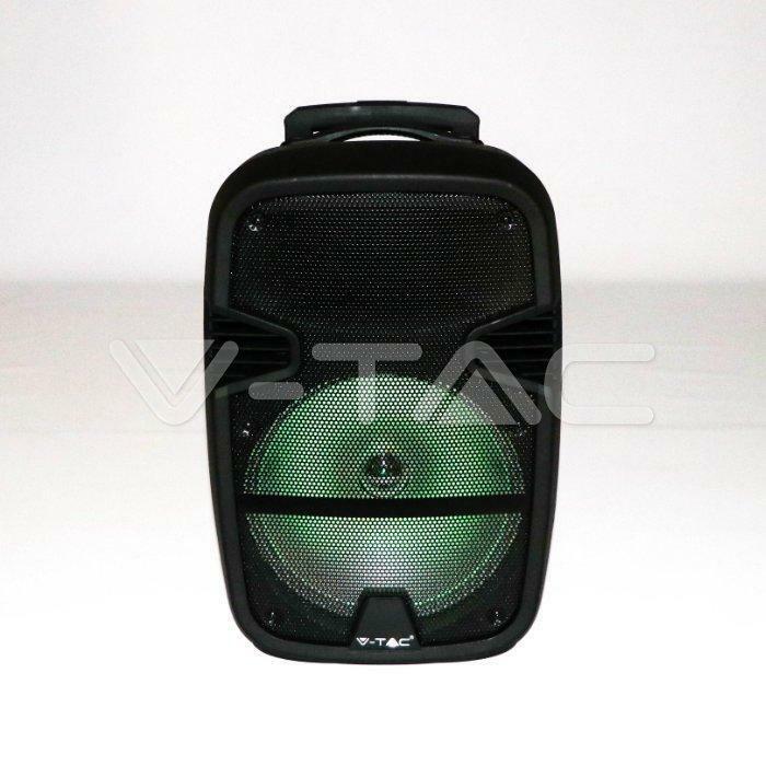 v-tac autoparlante ricaricabile 35w con luci a led rgb wireless e radio fm colore nero vt-6212 7736 - foto 3