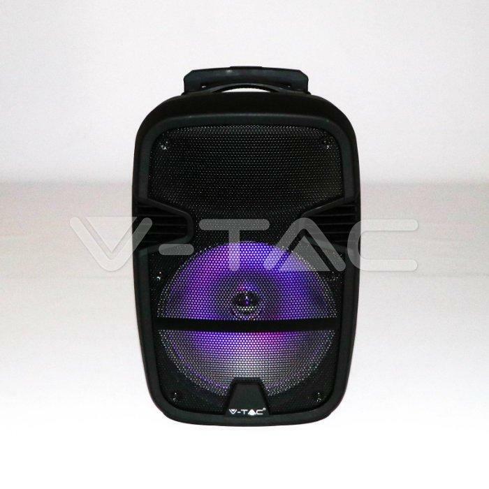 v-tac autoparlante ricaricabile 35w con luci a led rgb wireless e radio fm colore nero vt-6212 7736 - foto 4