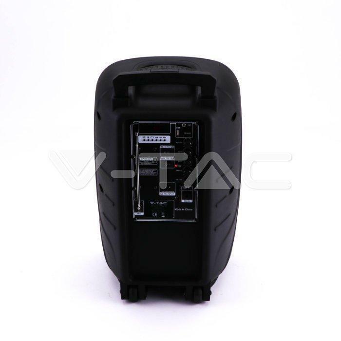 v-tac autoparlante ricaricabile 35w con luci a led rgb wireless e radio fm colore nero vt-6212 7736 - foto 6