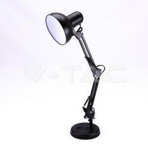 Lampada da tavolo attacco grande e27 regolabile in metallo con interruttore colore nero vt-7512 40341