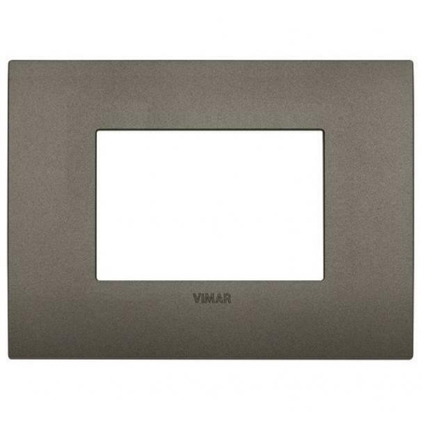 vimar vimar arke' placca classic 3 moduli in tecnopolimero colore metal 19653.80 - foto 1