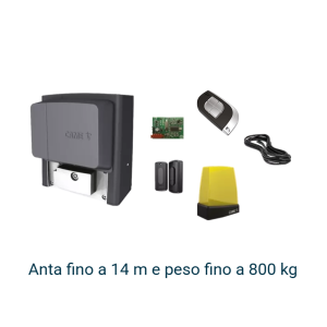 Kit automazione cancello scorrevole 230v 800kg  - 001u2313