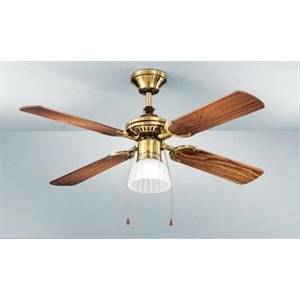 Ventilatore ottone brunito con kit luce 7064ob