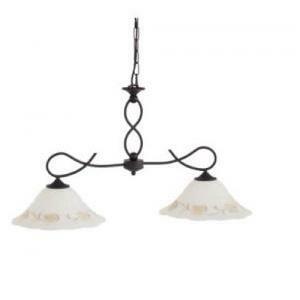 Foglia lampada a sospensione attacco grande e27 in metallo colore ambra 021416