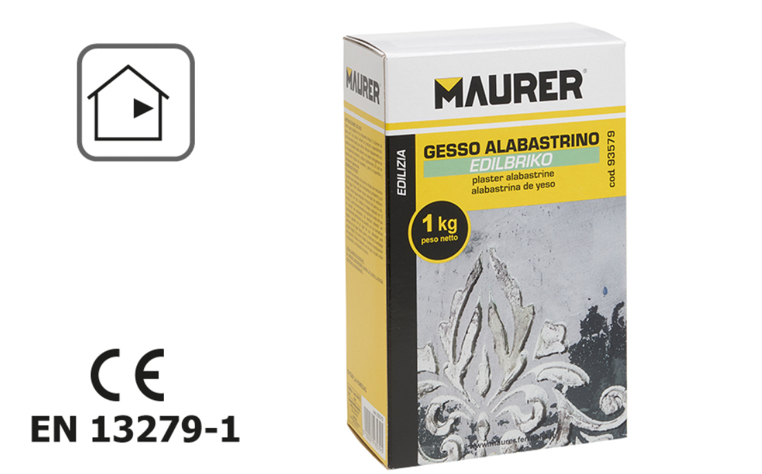 confezione gesso alabastrino in polvere 1 kg maurer per uso interno