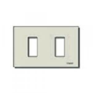 8000 placca 2 moduli fissaggio a scatto metallo 08636