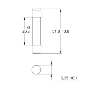 Fusibile cilindrico  6.3x32mm 6.3a 250v 10pz - 0314306/b10