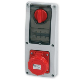 Presa interbloccata verticale ip67 4 poli 16a  16.3316r6imt installazione industriale