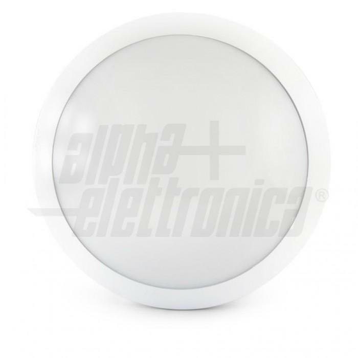 Plafoniera led Alpha Elettronica lampada di emergenza + sensore di movimento 16W 4000K IP65 bianco - JO397/025NW 02