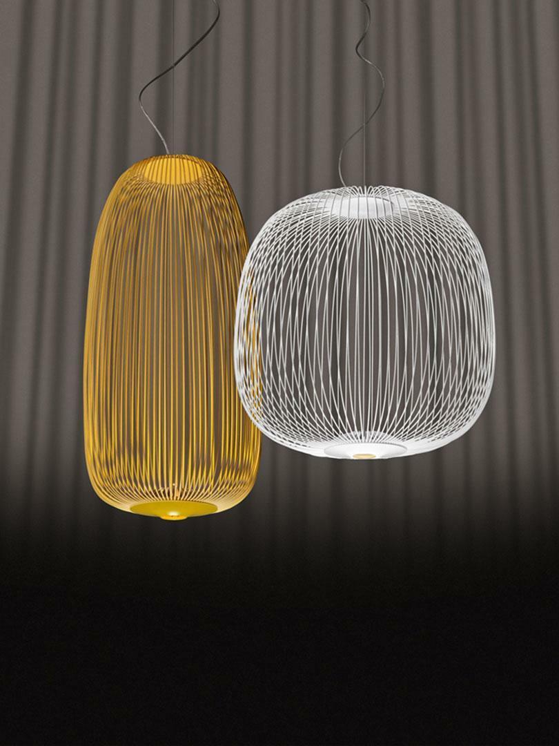 foscarini foscarini spokes 2 sospensione led 30w luce calda 2700k colore bianco fn2640072r1_10 - foto 2