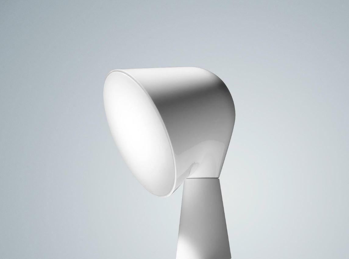 foscarini foscarini binic lampada da tavolo e14 in abs masterizzato e policarbonato colore bianco fn200001_10 - foto 1