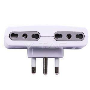 Adattatore spina 16a 4 prese 10/16a bipasso 1500w 8726
