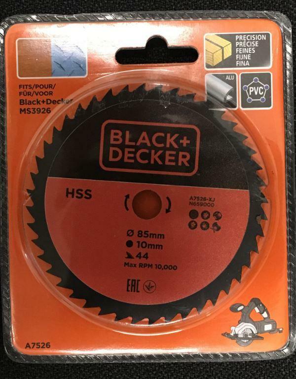 black & decker black & decker lama hss 85mm foro 10mm 44 denti a7526-xj - foto 1