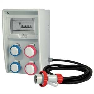 Quadro elettrico distribuzione asc ulisse spina 3p+n+t 16a 380v ip65 per cantieri 74321