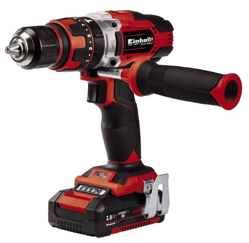 einhell einhell italia trapano avvitatore a percussione te-cd 18/48 li-i a batteria 18v 2ah 4513916 - foto 1
