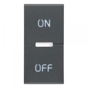Eikon tasto 1 modulo simbolo on e off colore grigio r20531.20