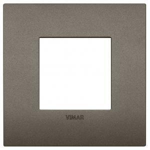 Arke' placca classic 2 moduli in tecnopolimero colore metal 19642.80