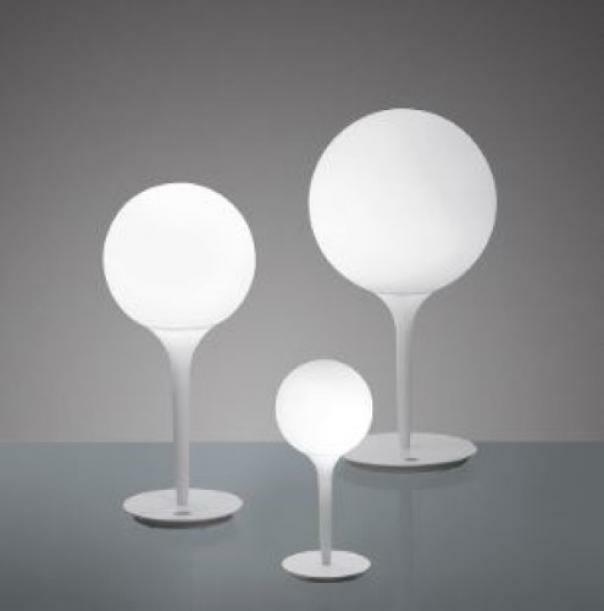 artemide artemide castore lampada da tavolo attacco piccolo e14 in zama, vetro soffiato, policarbonato colore bianco  1044110a - foto 1