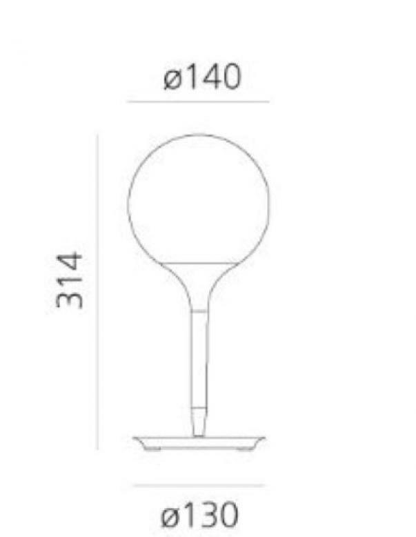 artemide artemide castore lampada da tavolo attacco piccolo e14 in zama, vetro soffiato, policarbonato colore bianco  1044110a - foto 2