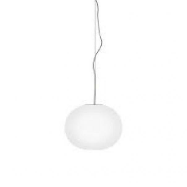 vetreria vistosi vetreria vistosi lucciola lampada da sospensione ovale attacco grande  e27 in vetro soffiato colore bianco satinato 2020190126876 - foto 1