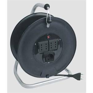 Avvolgicavo 25mt 4p 2p+t bipasso/schuko 14611-fk