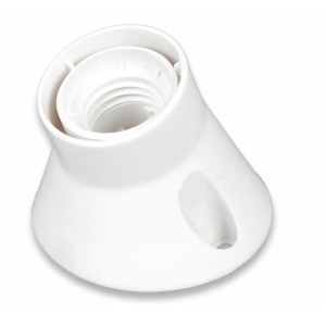 Punto luce base inclinata  1xe27 75w bianco - bl/e1041/b