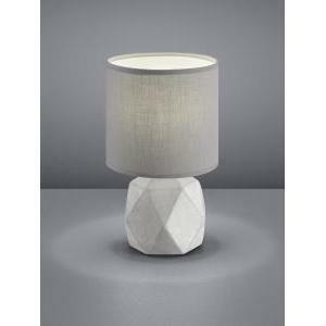 Pike lampada da tavolo con base cemento a rombi e paralume grigio h. 28cm d. 16cm r50831087