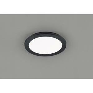 Camillus plafoniera led tonda metallo nero opaco con funzione dimmerabilita' con normale interruttore a parete ip44 d. 26cm r62921532