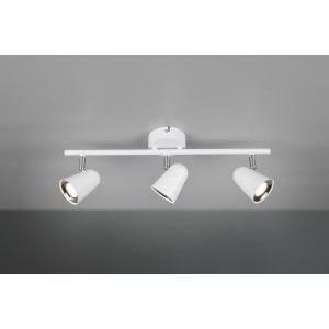 Toulouse barra 3 spots led bianco satinato con bordo cromato l. 48cm r82123131
