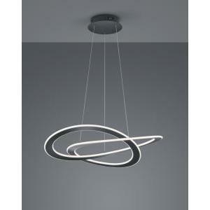 Oakland sospensione led antracite dimmerabile con interruttore a parete d. 70cm 321710142