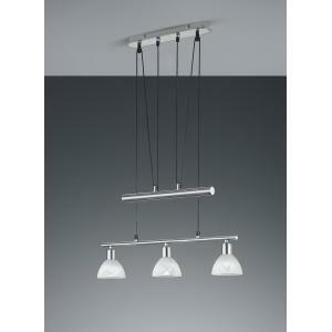Levisto sosp.c/bilancere led 3 vetri met. acciaio l.60,5 371010307
