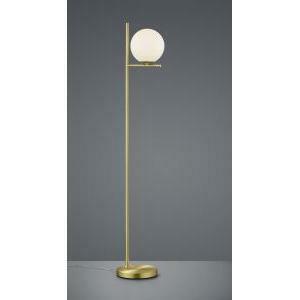Pure piantana metallo colore ottone opaco con sfera bianca h. 150cm 402000108