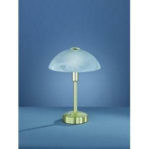 Donna lampada da tavolo led con vetro alabastro e montatura ottone satinato con touch dimmer 4 intensita' h. 30cm, d.22,5cm 525790108