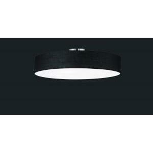 Hotel plafoniera tonda 5 luci diffusore tessuto nero e metacrilato d. 65cm 603900502