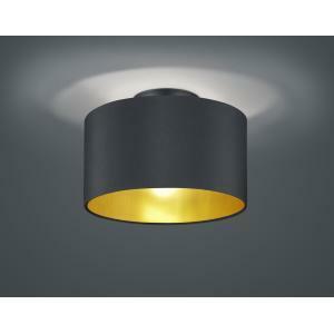 Hostel plafoniera paralume tessuto nero interno oro d.35cm, h.22cm 608200279