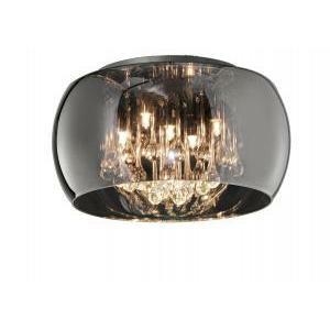Vapore plafoniera vetro cromo con pendagli vetro dimmerabile d. 40cm 611210506