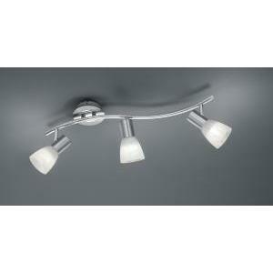 Levisto barra led 3 spots orient. acciaio+vt.alab. l.55 871010307
