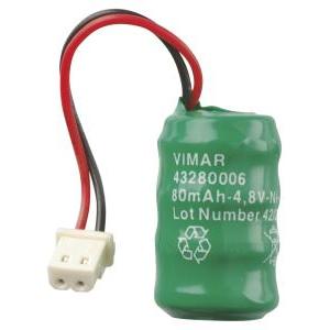 Batteria ricaricabile ni-mh 4,8 v 80 mah modello  00910 — ricambio per lampada di emergenza