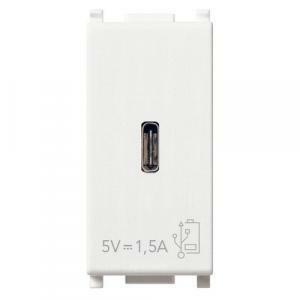 Plana alimentatore usb c 5v 1.5a per dispositivi elettronici 1 uscita usb c frontale colore  bianco 14292.c