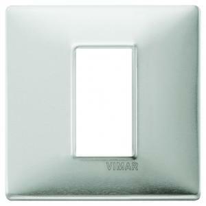 Placca 1 modulo  alluminio spazzolato 14641.81
