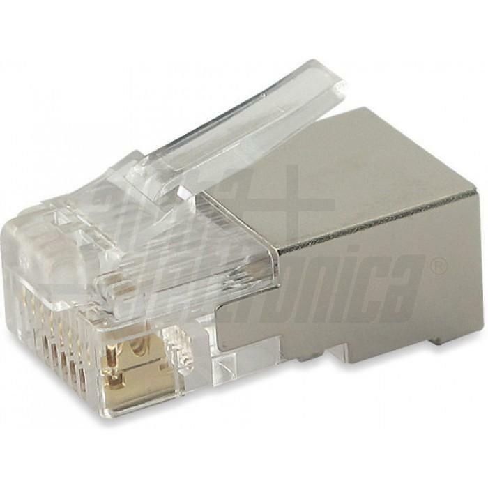 alpha elettronica alpha elettronica connettore plug rj45 tecnologia passante categoria 6 ftp 94-916/6b - foto 1