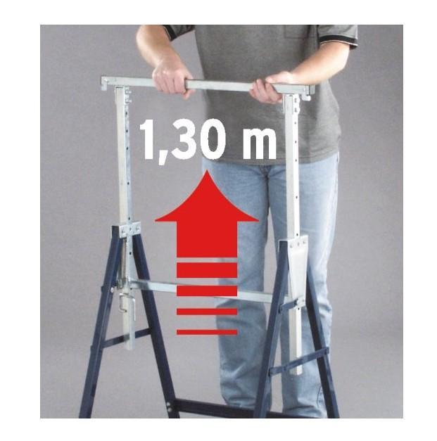 Cavalletto telescopico ripiegabile Brennenstuhl da lavoro carico fino a 160 kg - 1444700 02