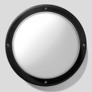 Prisma eko 26 plafoniera da parete e soffitto attacco grande e27 in tecnopolimero colore nero goffrato 300335