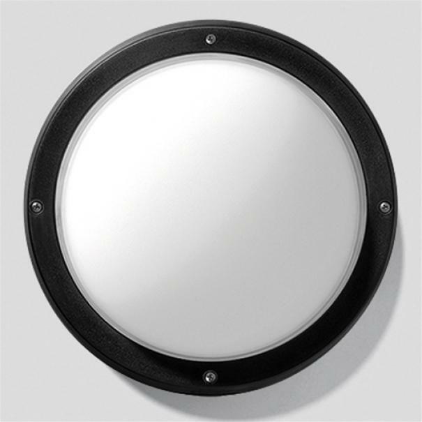 performance in lighting spa prisma eko 26 plafoniera da parete e soffitto attacco grande e27 in tecnopolimero colore nero goffrato 300335 - foto 1