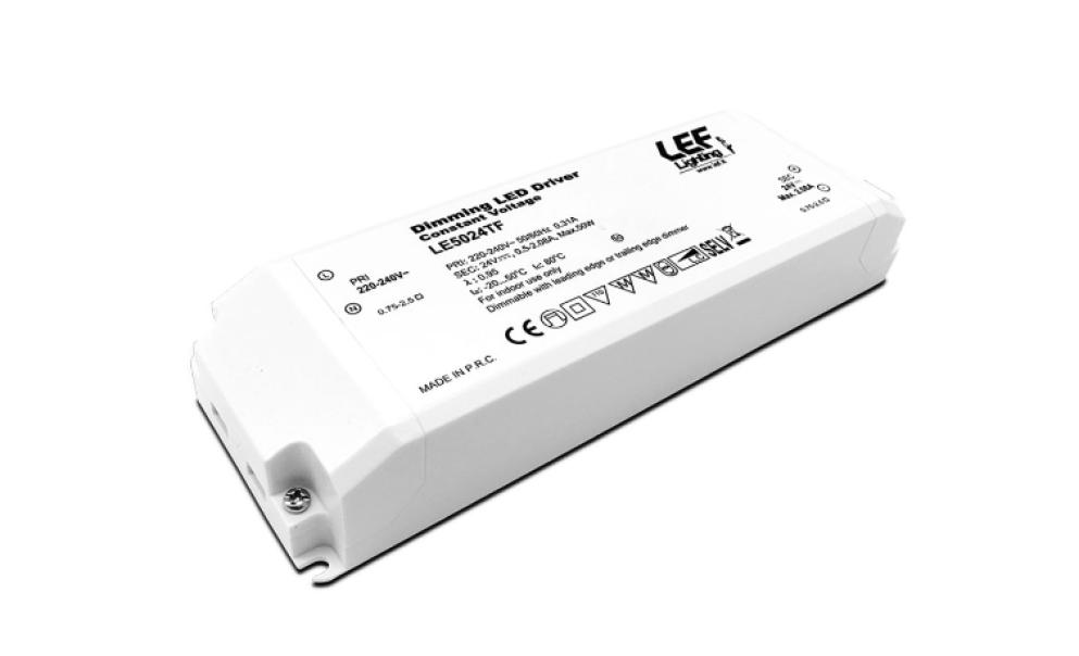 Alimentatore per led LEF 50W 24V dimmerabile a taglio di fase - LE5024TF 01